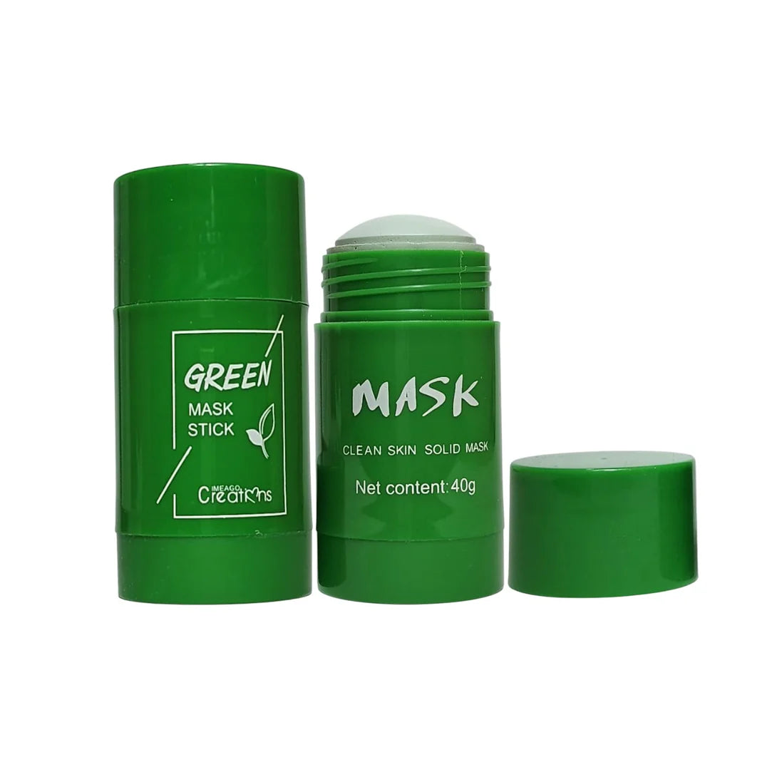 Poreless Deep Cleanse Green Tea Mask Stick, Green Mask Stick Blackhead Remover, for Face Moisturizing, Deep Pore Cleansing, Skin Brightening, Removes Blackheads Green Tea Mask for All Skin Types (2 Pack)